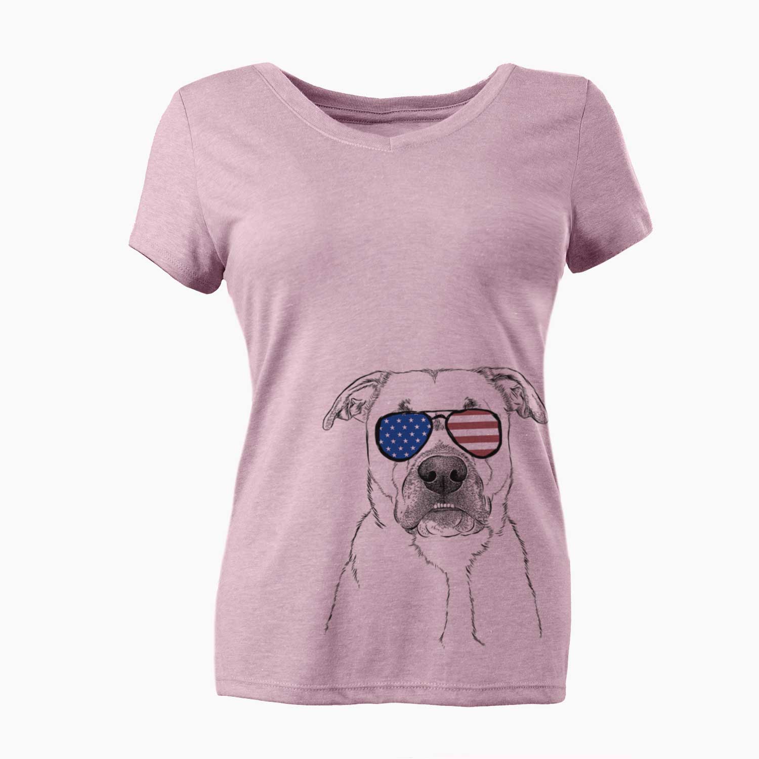 USA Abby the Boxer Beagle Mix - Women's Perfect V-neck Shirt