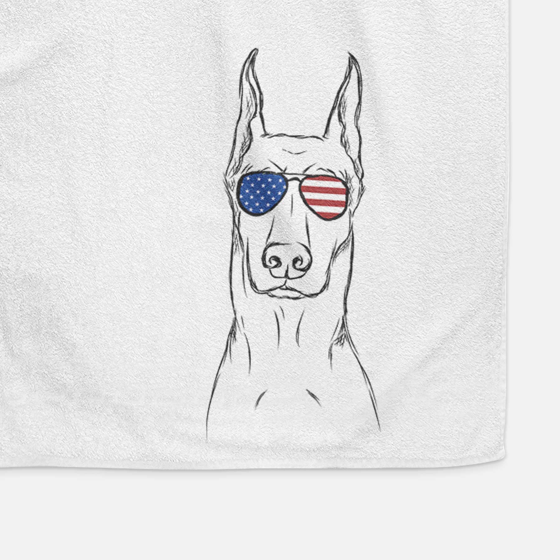 Ace the Doberman Pinscher Decorative Hand Towel