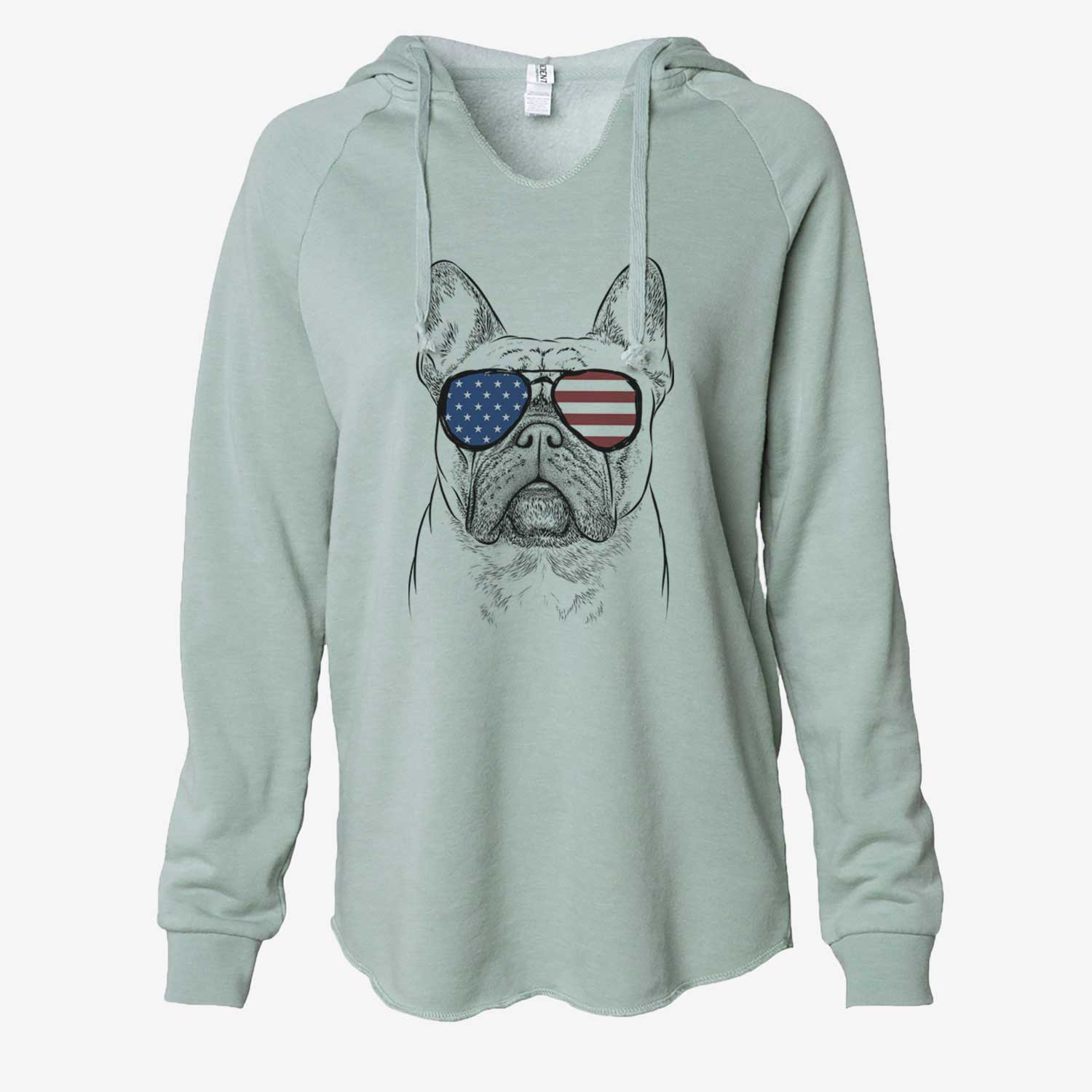 USA Acelynn the French Bulldog - Cali Wave Hooded Sweatshirt