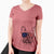 USA Acelynn the French Bulldog - Women's Perfect V-neck Shirt