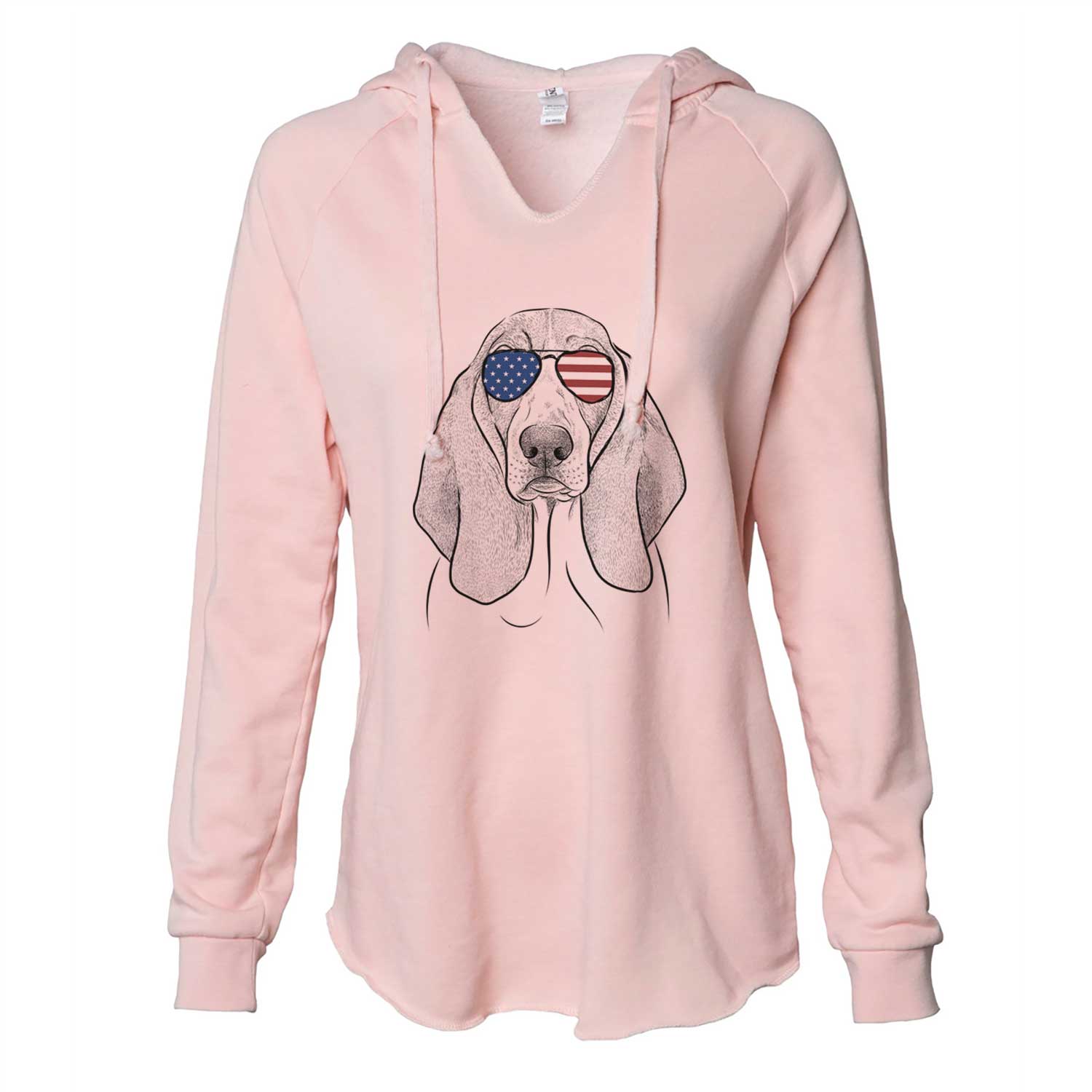 USA Addison the Basset Hound - Cali Wave Hooded Sweatshirt