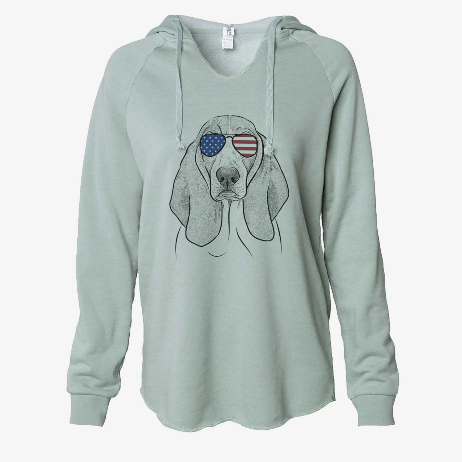 USA Addison the Basset Hound - Cali Wave Hooded Sweatshirt