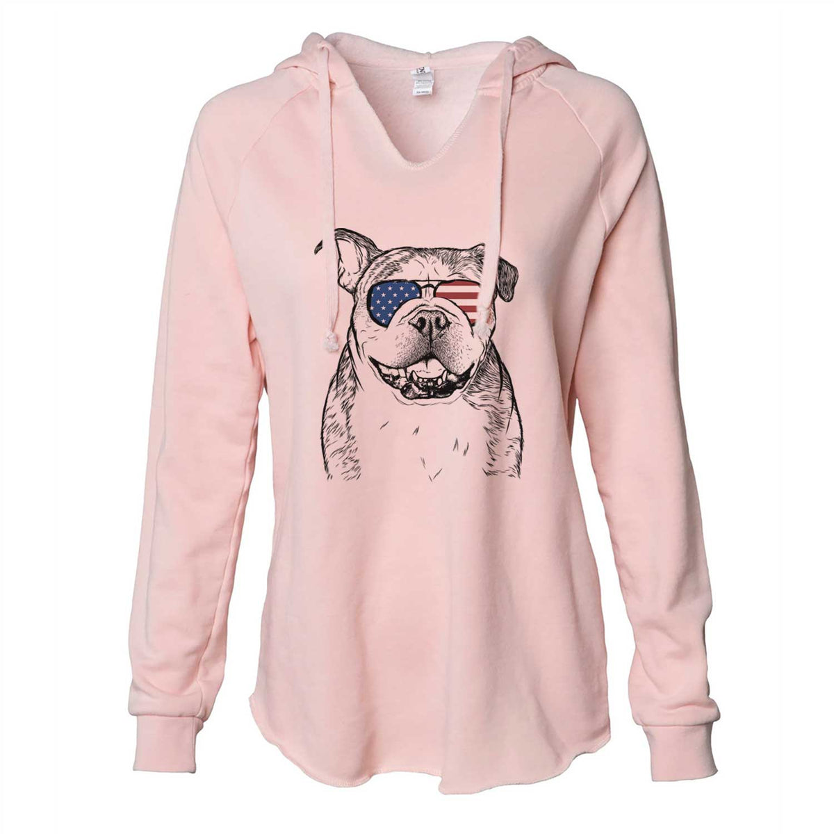 USA Agatha the Boston Bulldog - Cali Wave Hooded Sweatshirt