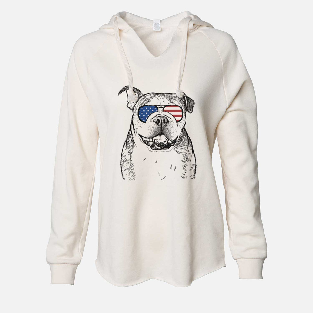 USA Agatha the Boston Bulldog - Cali Wave Hooded Sweatshirt