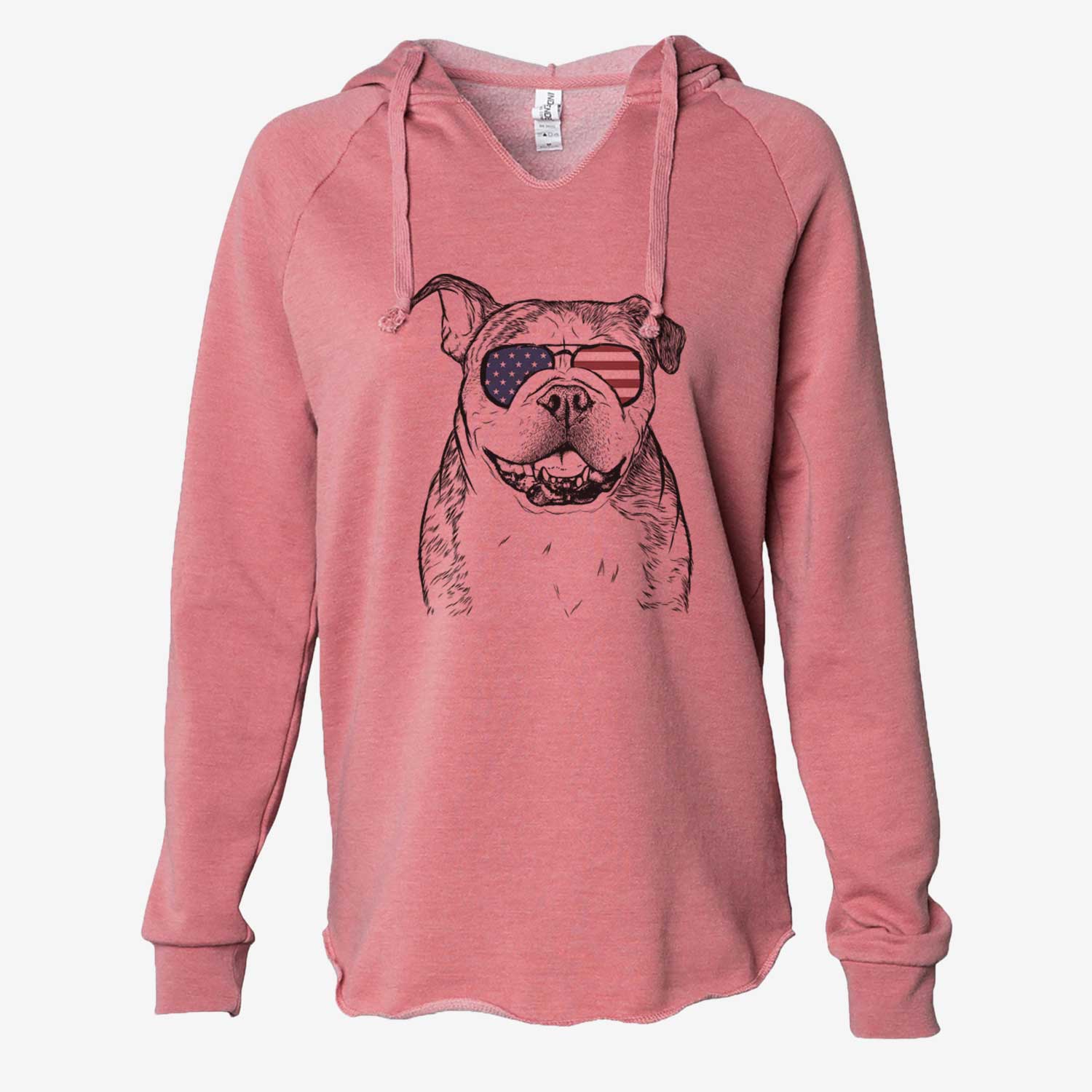 USA Agatha the Boston Bulldog - Cali Wave Hooded Sweatshirt