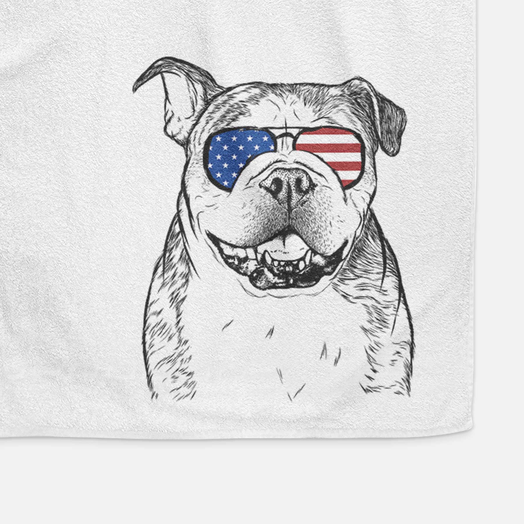 Agatha the Boston Bulldog Decorative Hand Towel