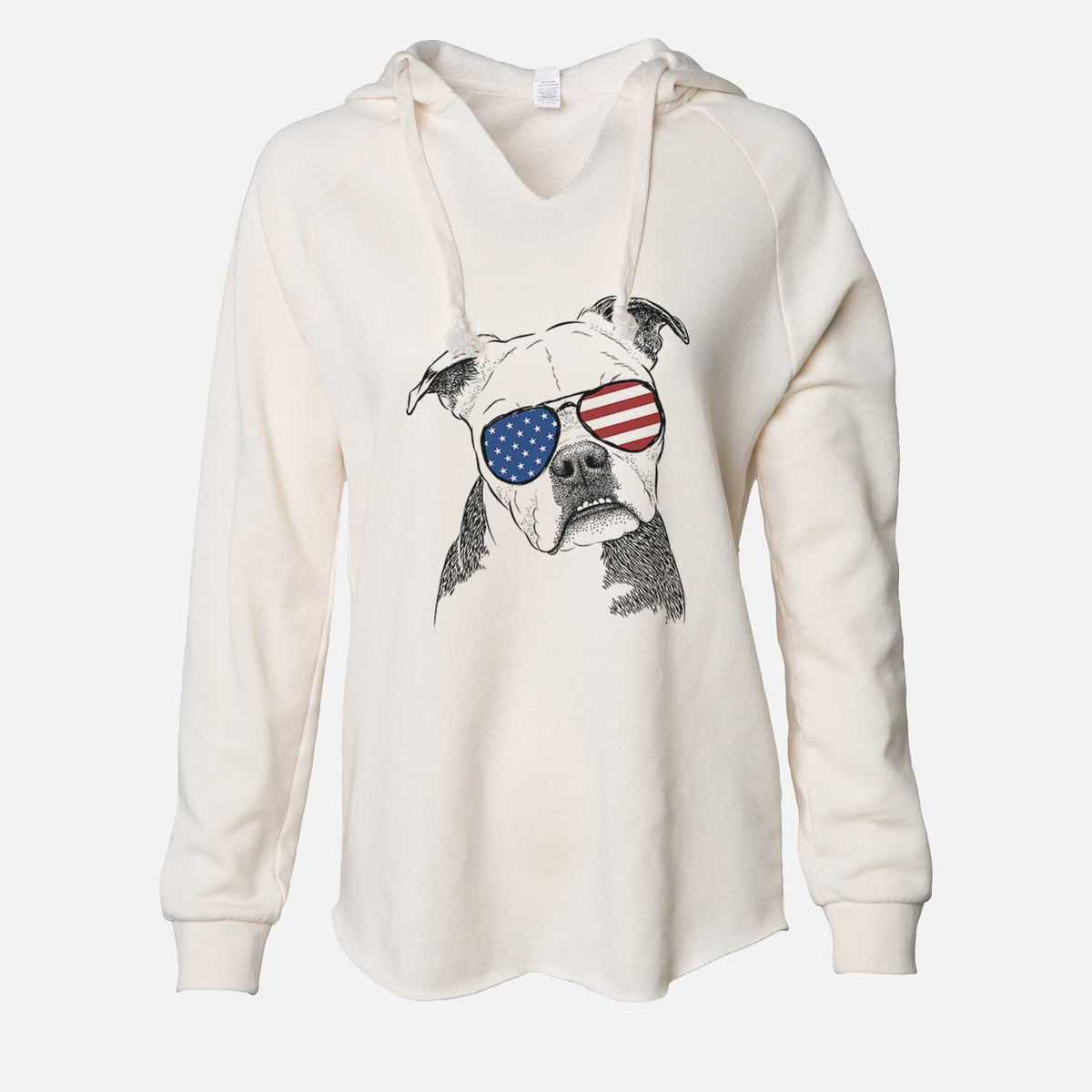 USA Aggy the Olde English Bulldogge - Cali Wave Hooded Sweatshirt
