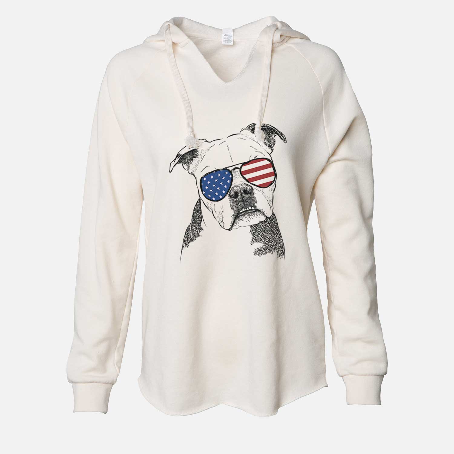 USA Aggy the Olde English Bulldogge - Cali Wave Hooded Sweatshirt