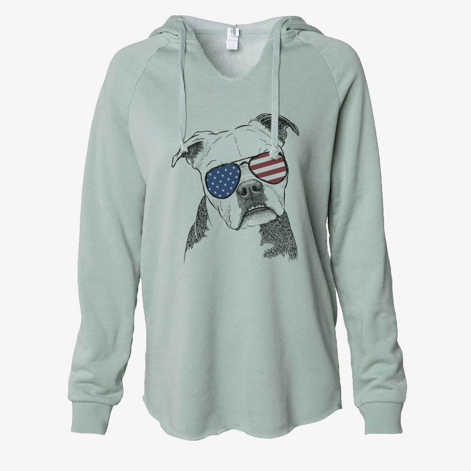 USA Aggy the Olde English Bulldogge - Cali Wave Hooded Sweatshirt