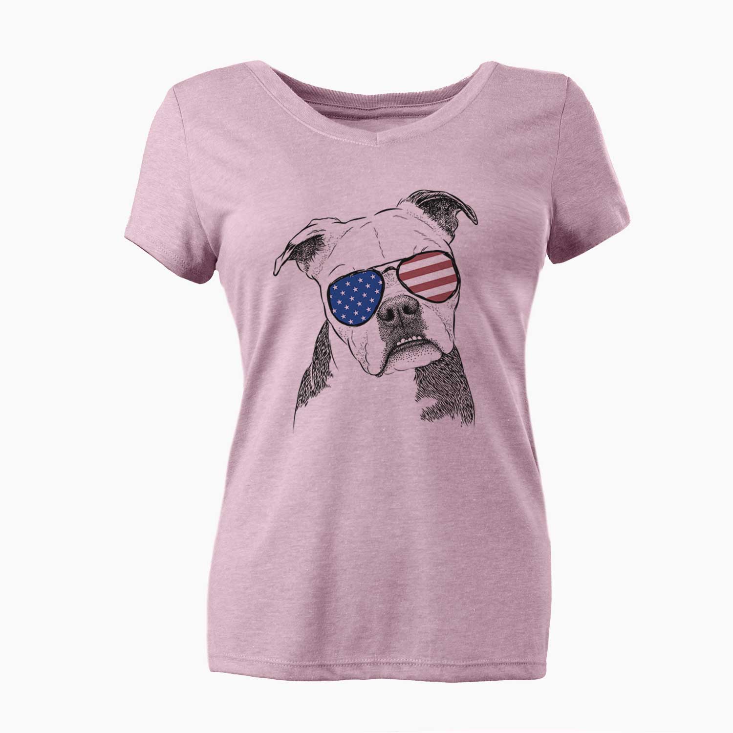 USA Aggy the Olde English Bulldogge - Women's Perfect V-neck Shirt