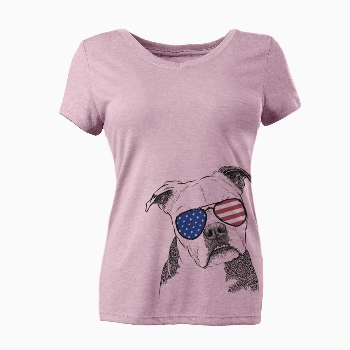 USA Aggy the Olde English Bulldogge - Women's Perfect V-neck Shirt