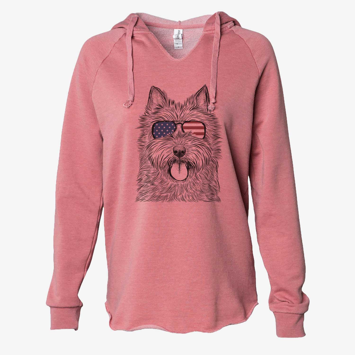 USA Alfie the Norwich Terrier - Cali Wave Hooded Sweatshirt