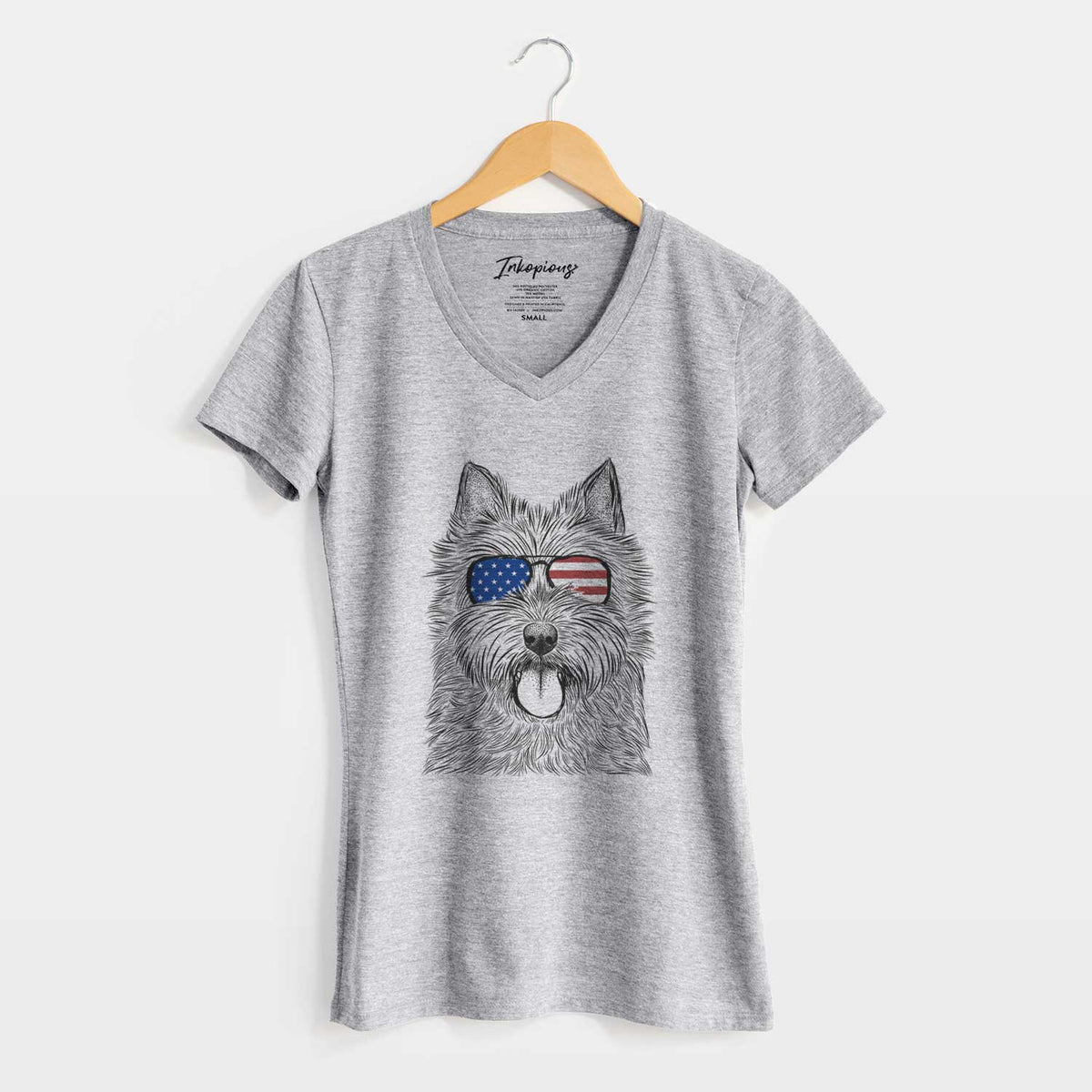 USA Alfie the Norwich Terrier - Women&#39;s Perfect V-neck Shirt