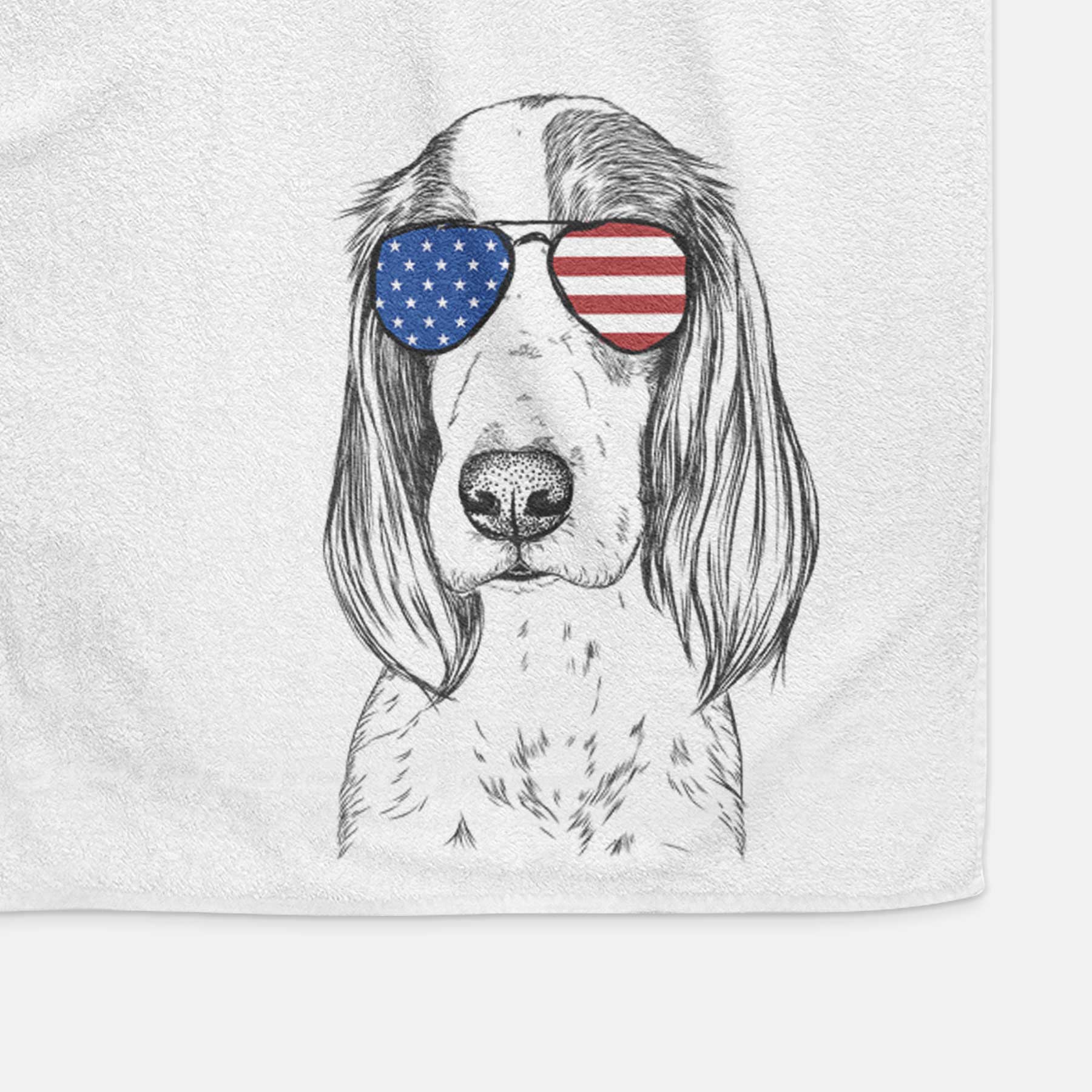 Aline the Irish Red and White Setter Decorative Hand Towel