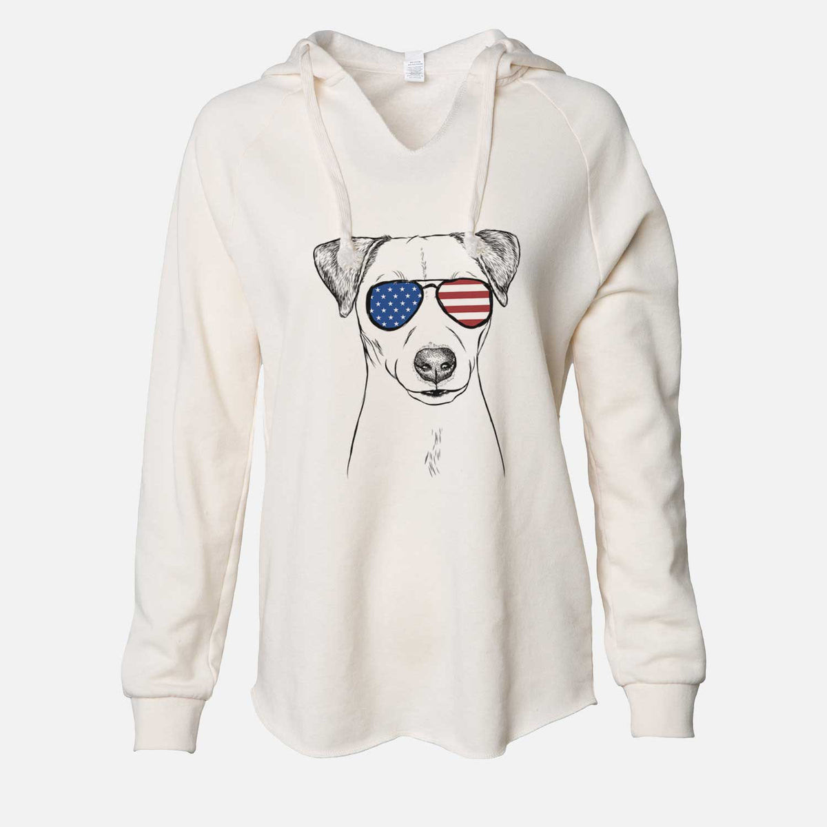 USA Ally the Jack Russell Terrier - Cali Wave Hooded Sweatshirt