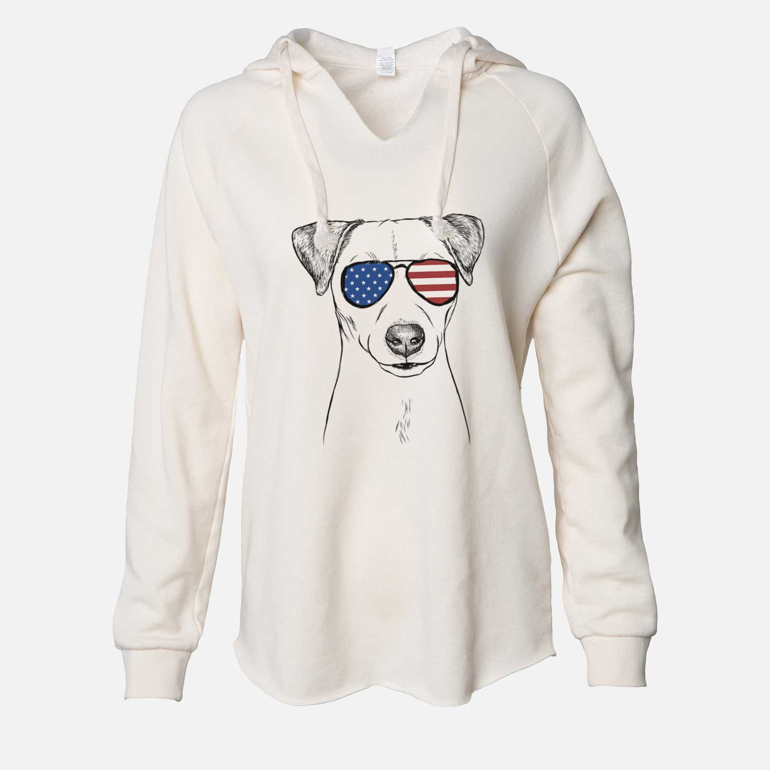 USA Ally the Jack Russell Terrier - Cali Wave Hooded Sweatshirt