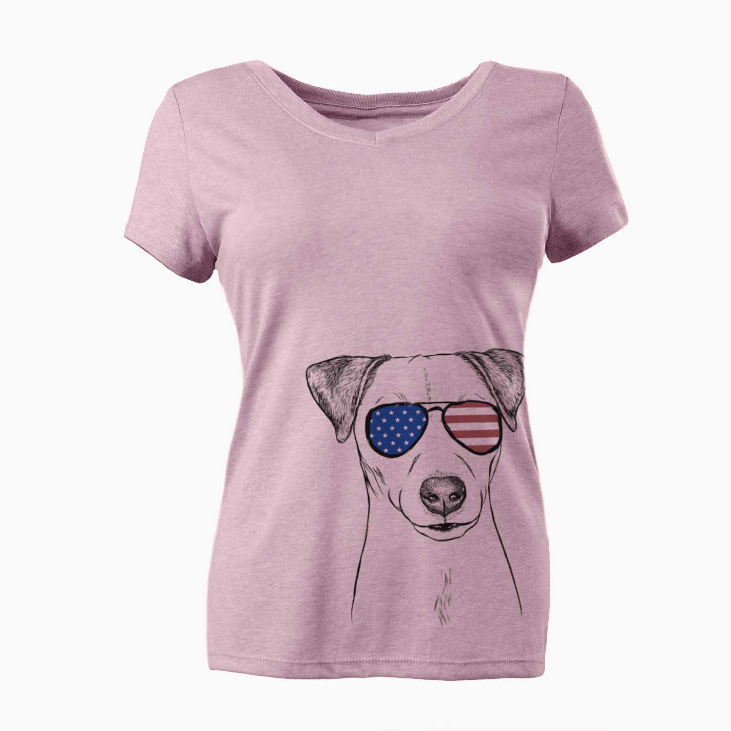 USA Ally the Jack Russell Terrier - Women's Perfect V-neck Shirt