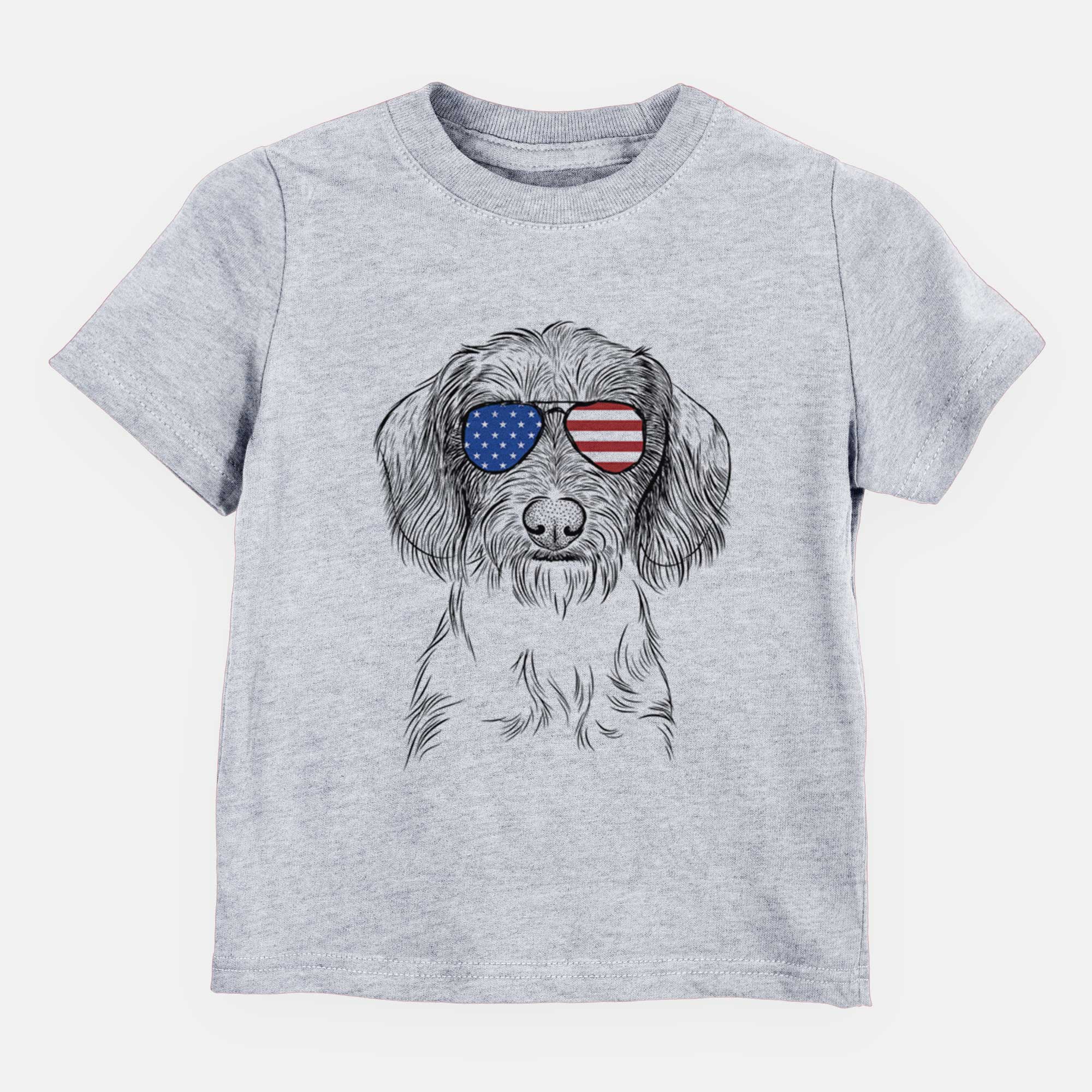 USA Almond the Wirehaired Dachshund - Kids/Youth/Toddler Shirt