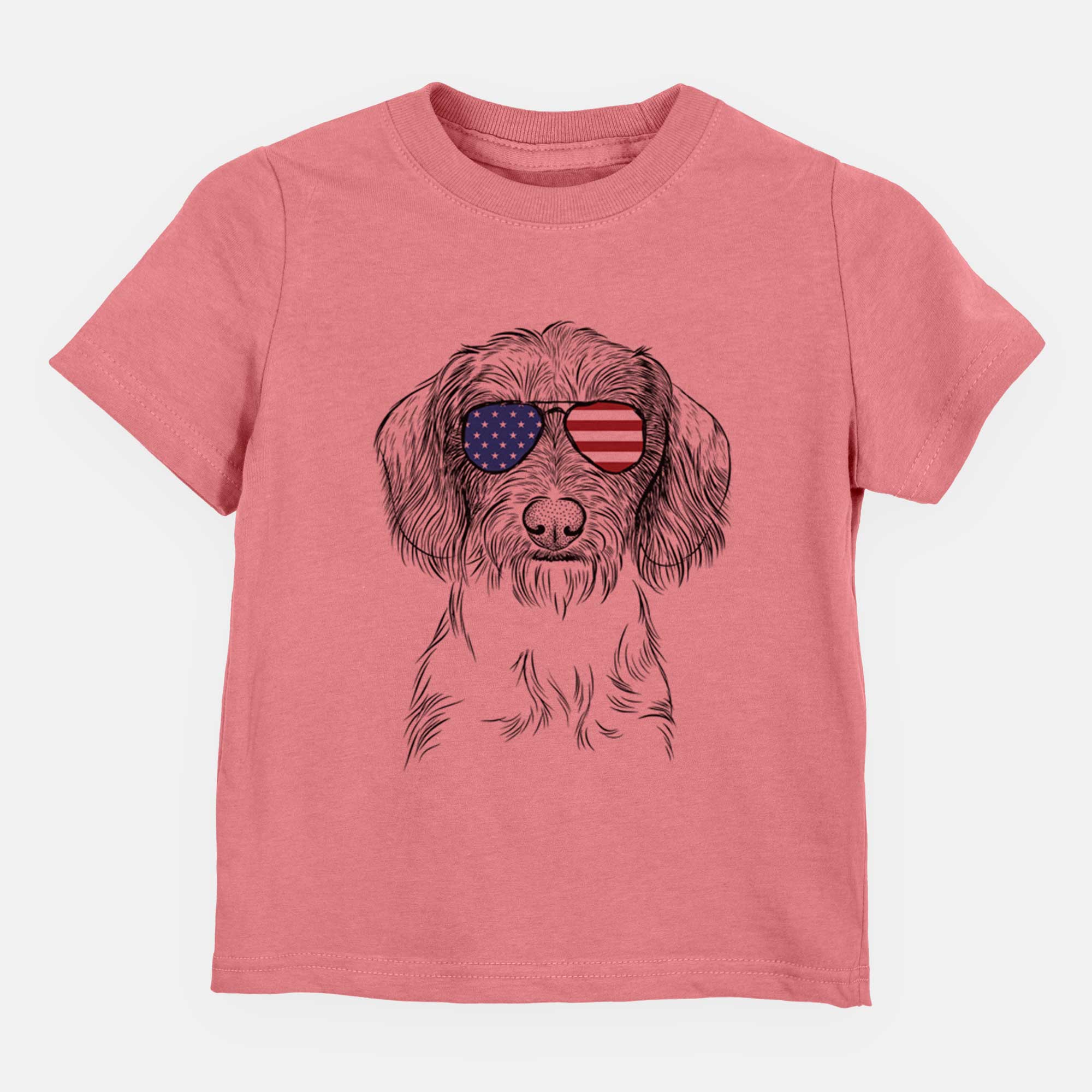 USA Almond the Wirehaired Dachshund - Kids/Youth/Toddler Shirt