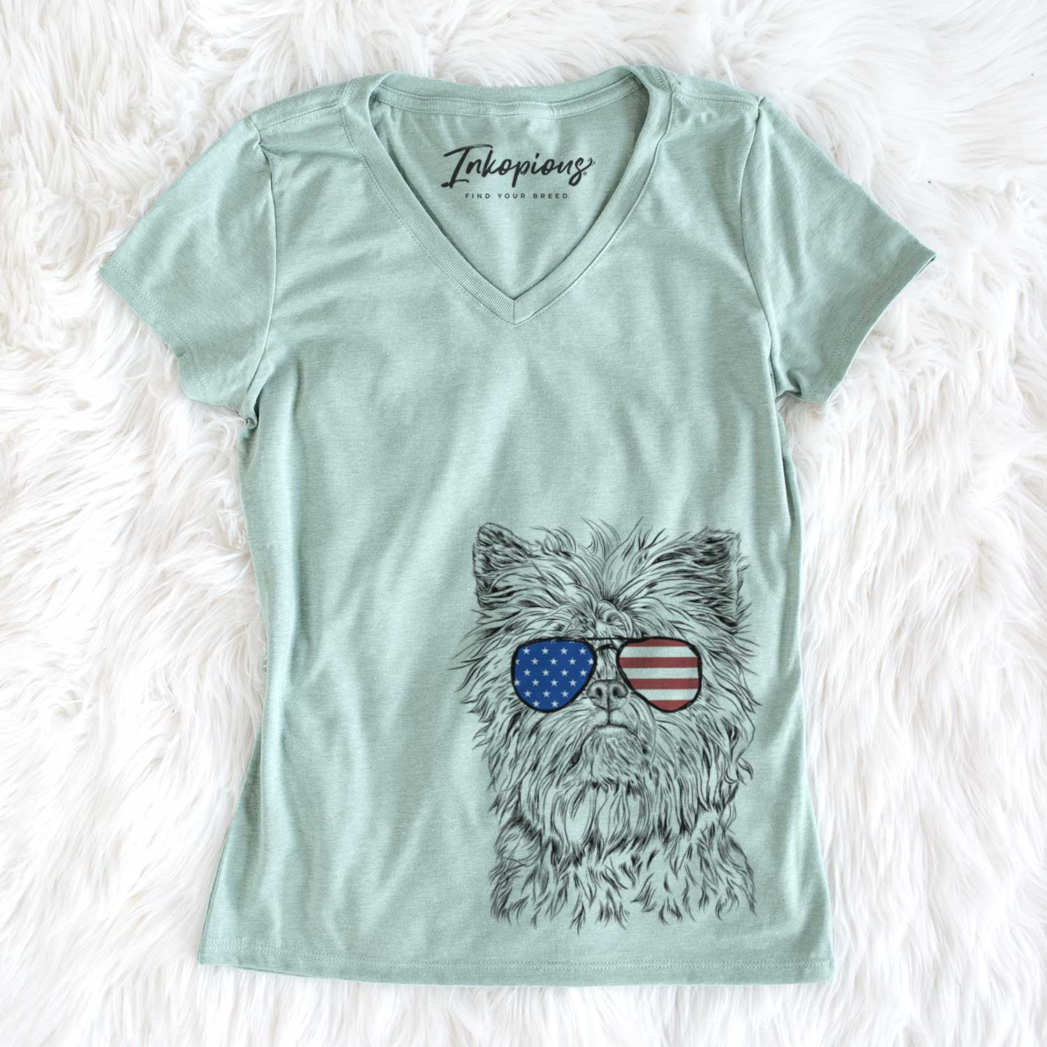 USA Alvin the Affenpinscher - Women's Perfect V-neck Shirt