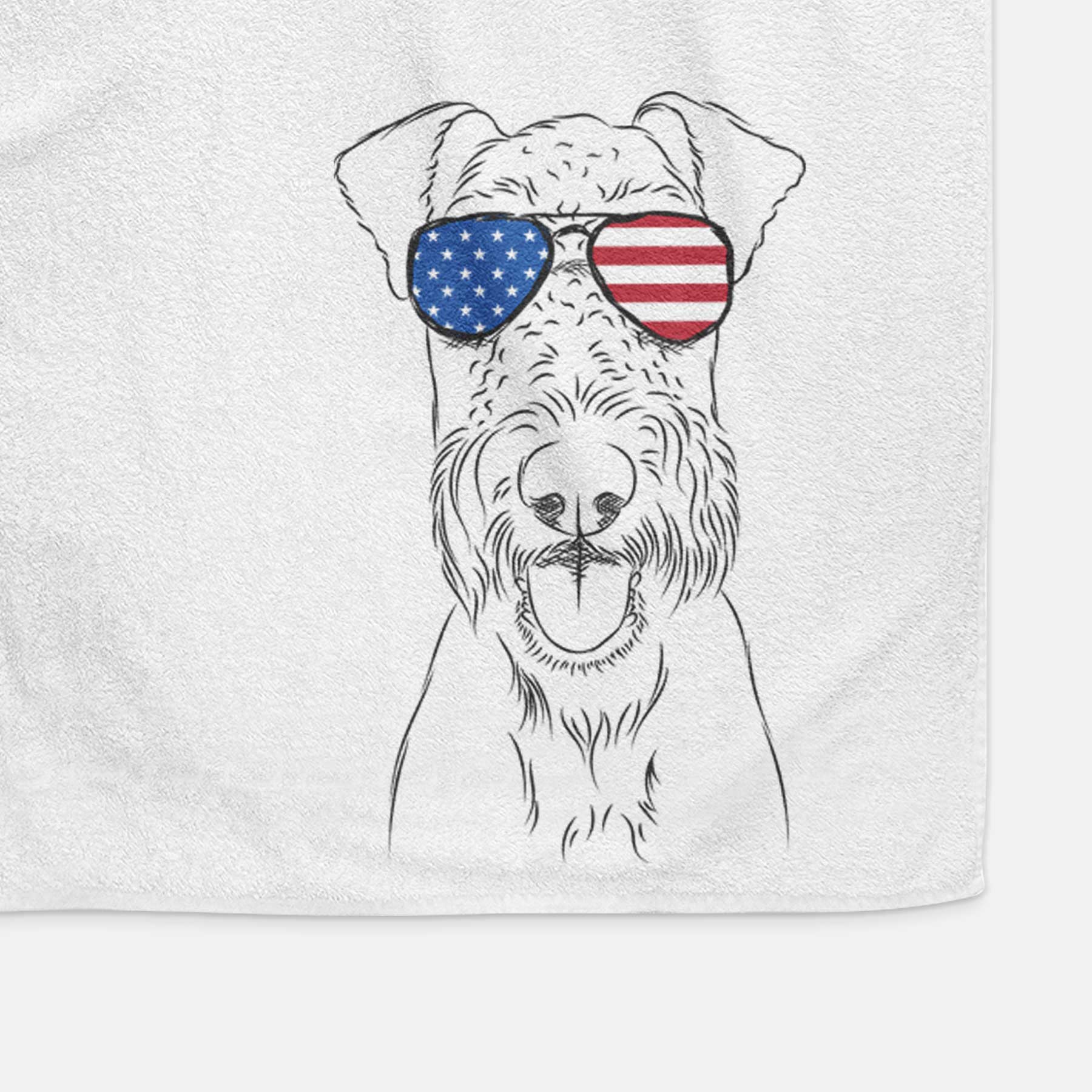 Andy the Airedale Terrier Decorative Hand Towel