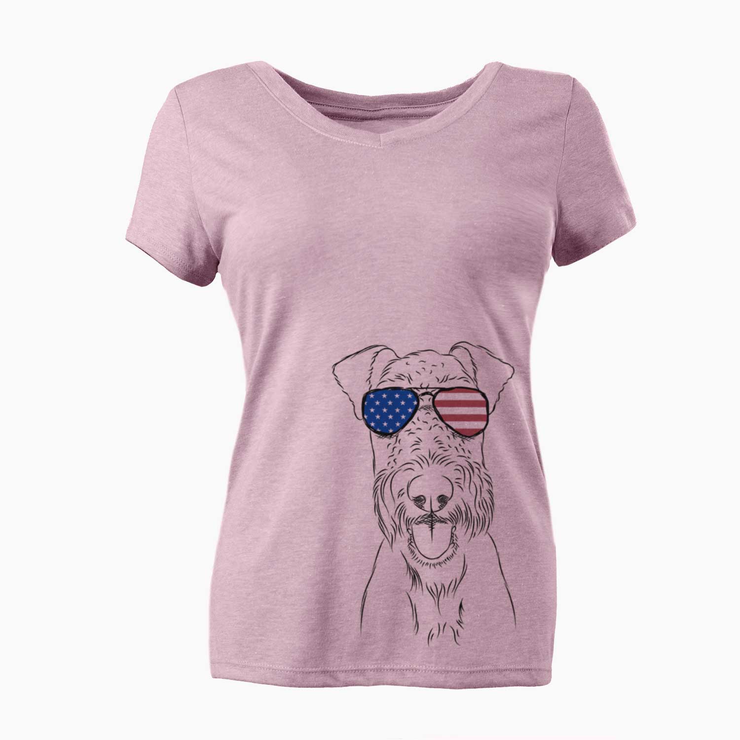 USA Andy the Airedale Terrier - Women's Perfect V-neck Shirt