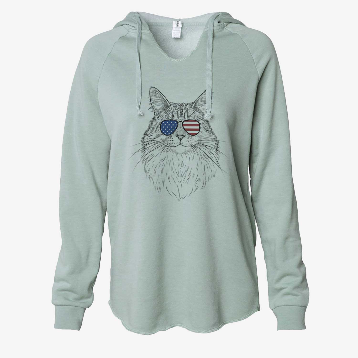 USA Angel the Maine Coon Cat - Cali Wave Hooded Sweatshirt