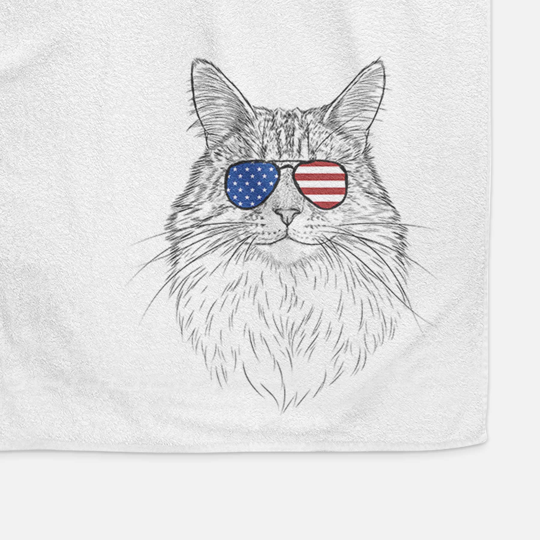 Angel the Maine Coon Cat Decorative Hand Towel