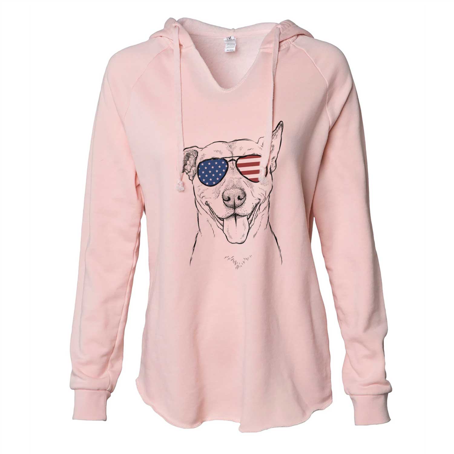 USA Annie Belle the Pitbull Mix - Cali Wave Hooded Sweatshirt