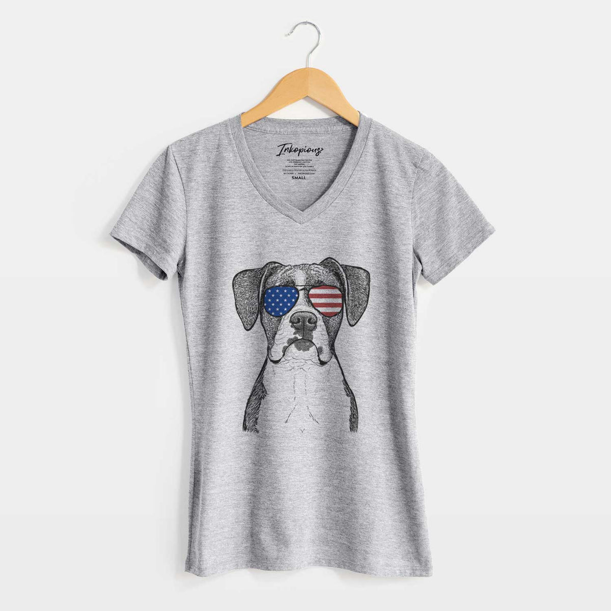 USA Annie the Boxer - Women&#39;s Perfect V-neck Shirt