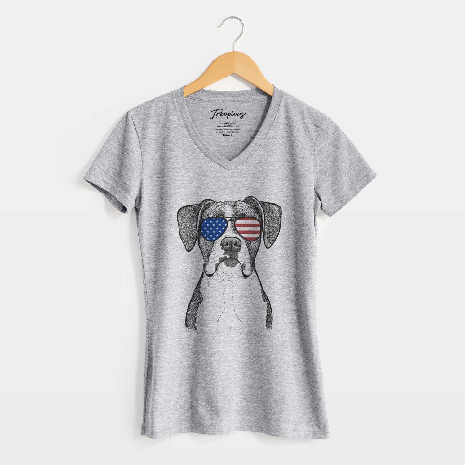 USA Annie the Boxer - Women's Perfect V-neck Shirt