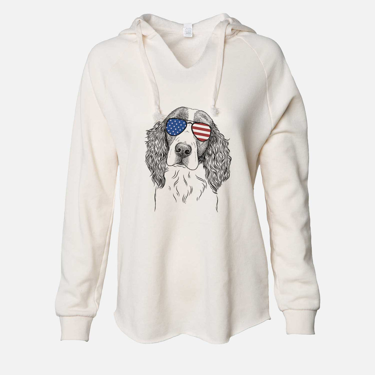 USA Annie the English Springer Spaniel - Cali Wave Hooded Sweatshirt