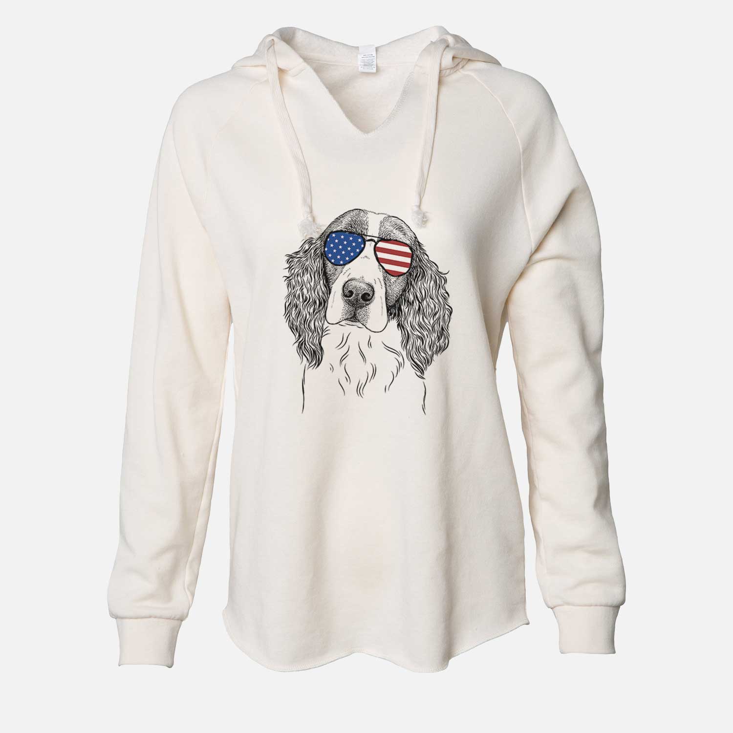 USA Annie the English Springer Spaniel - Cali Wave Hooded Sweatshirt