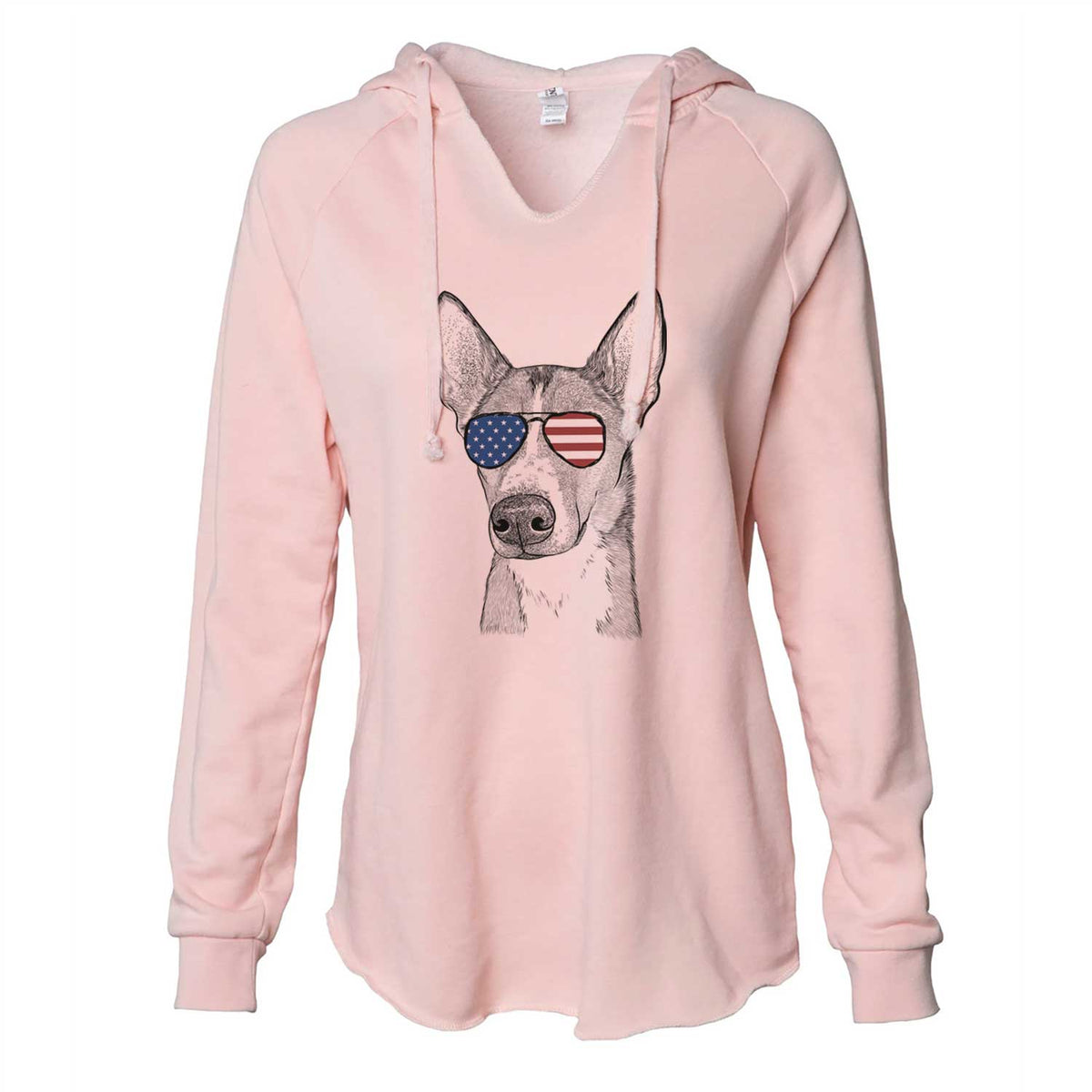 USA Anubis the Alaskan Husky - Cali Wave Hooded Sweatshirt