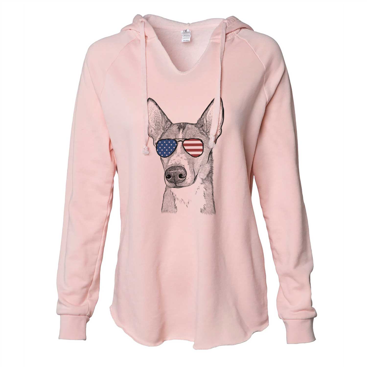 USA Anubis the Alaskan Husky - Cali Wave Hooded Sweatshirt