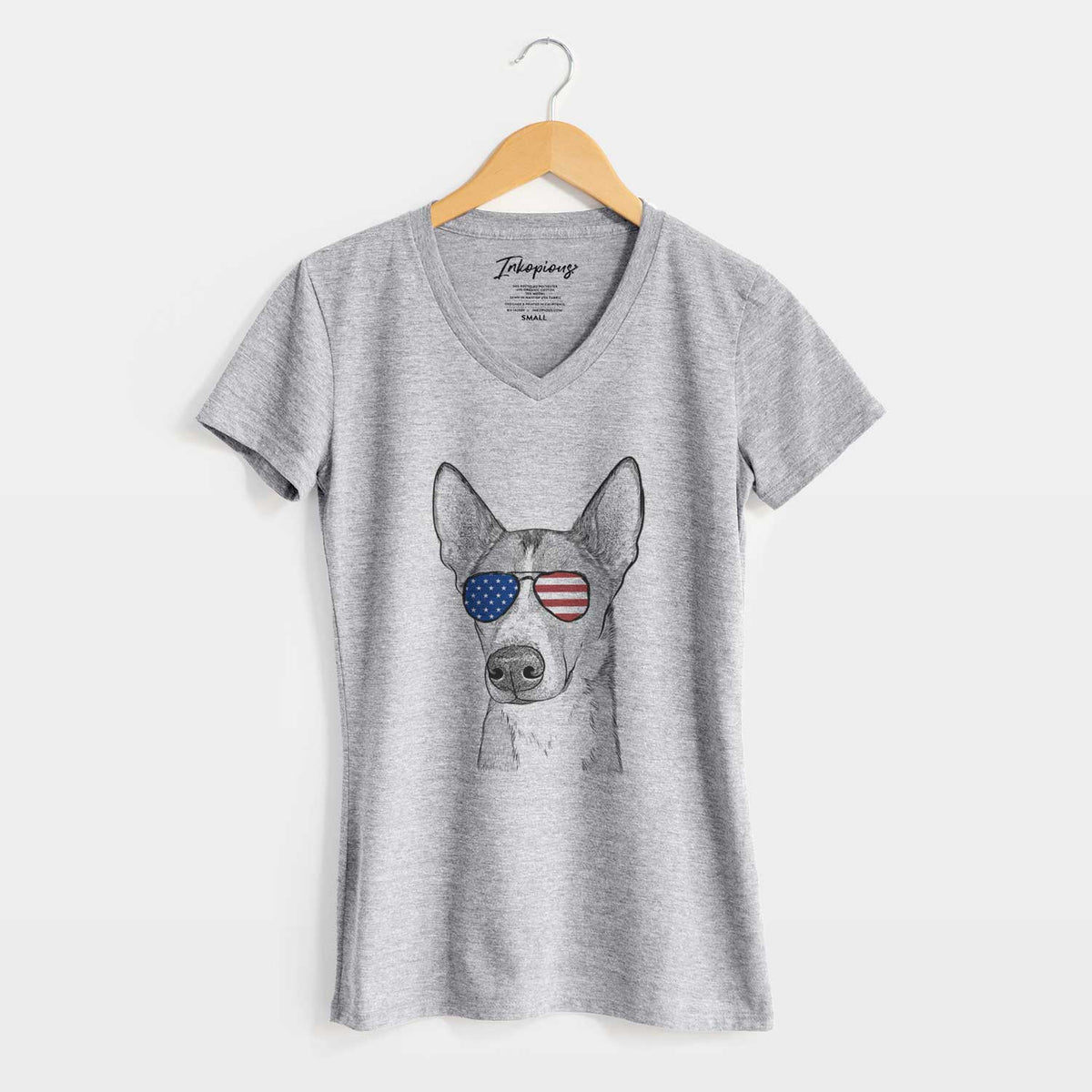USA Anubis the Alaskan Husky - Women's Perfect V-neck Shirt