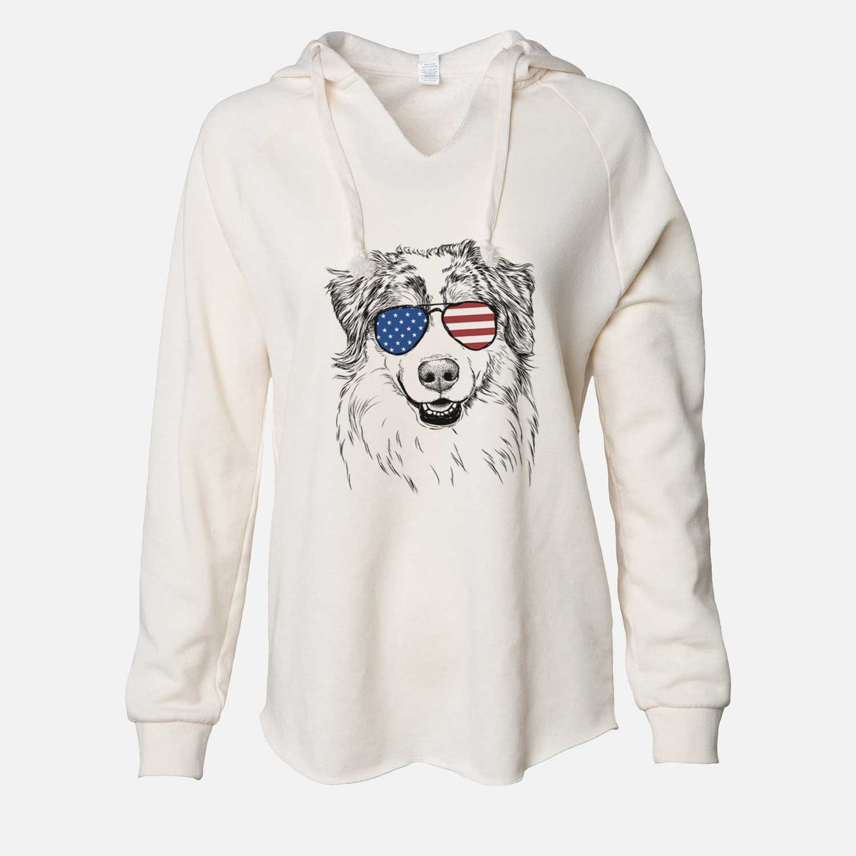 USA Aonghus the Australian Shepherd - Cali Wave Hooded Sweatshirt