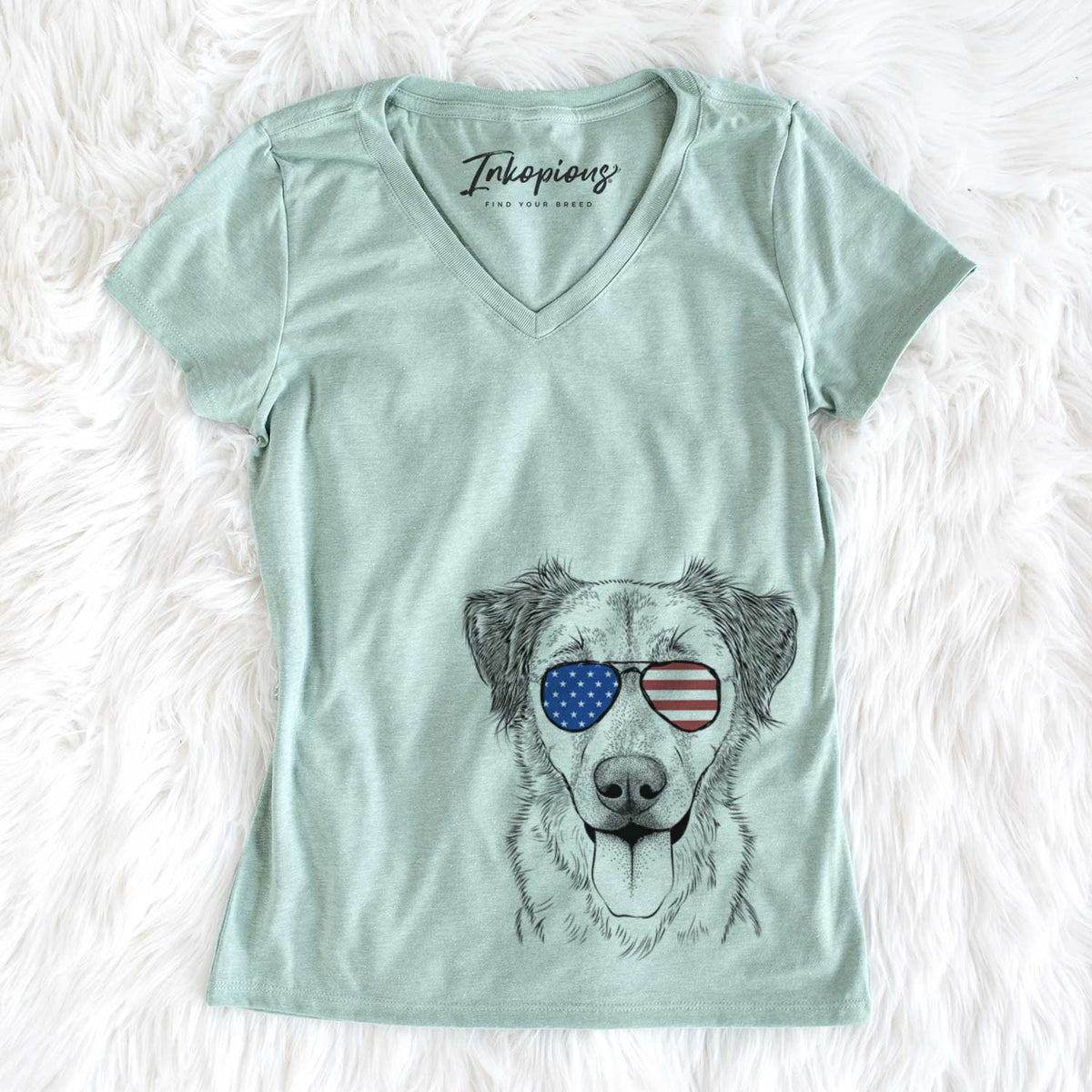 USA Apollo the Mixed Breed - Women's Perfect V-neck Shirt