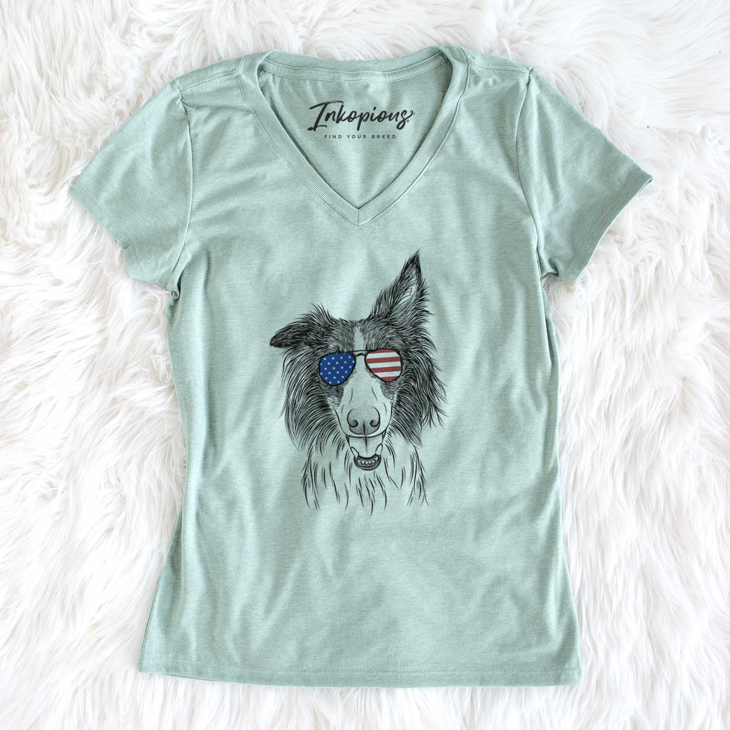 USA Archie the Silken Windhound - Women's Perfect V-neck Shirt