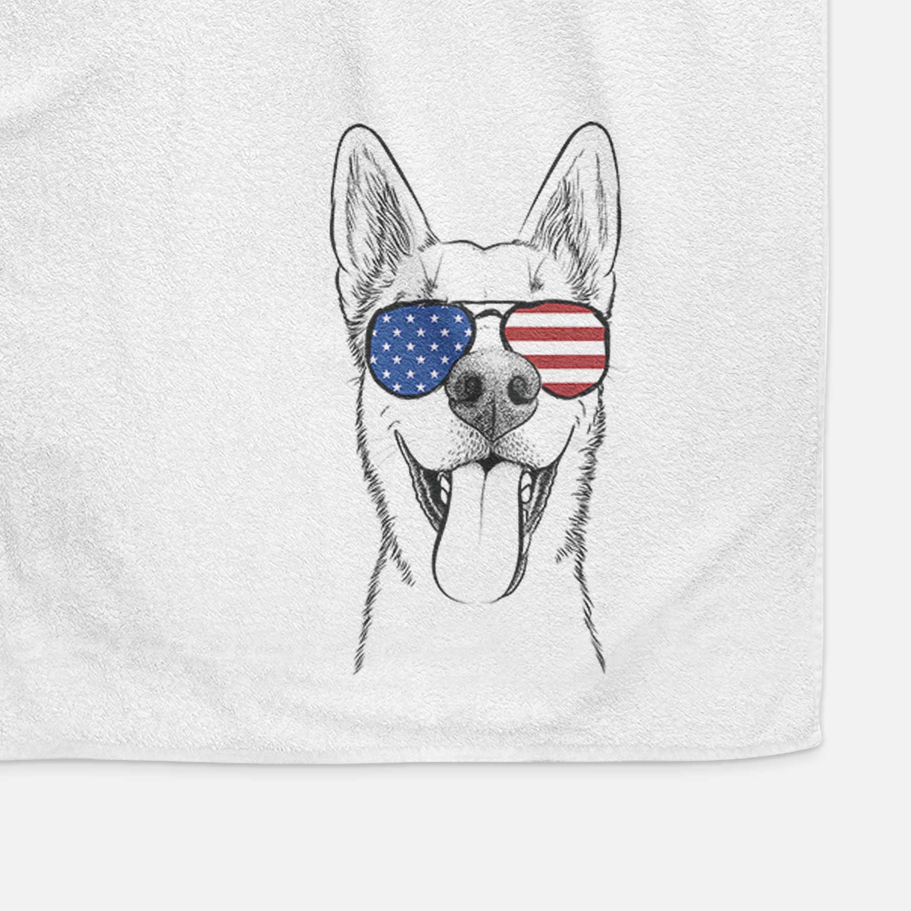 Arlo the Husky Shepherd Mix Decorative Hand Towel