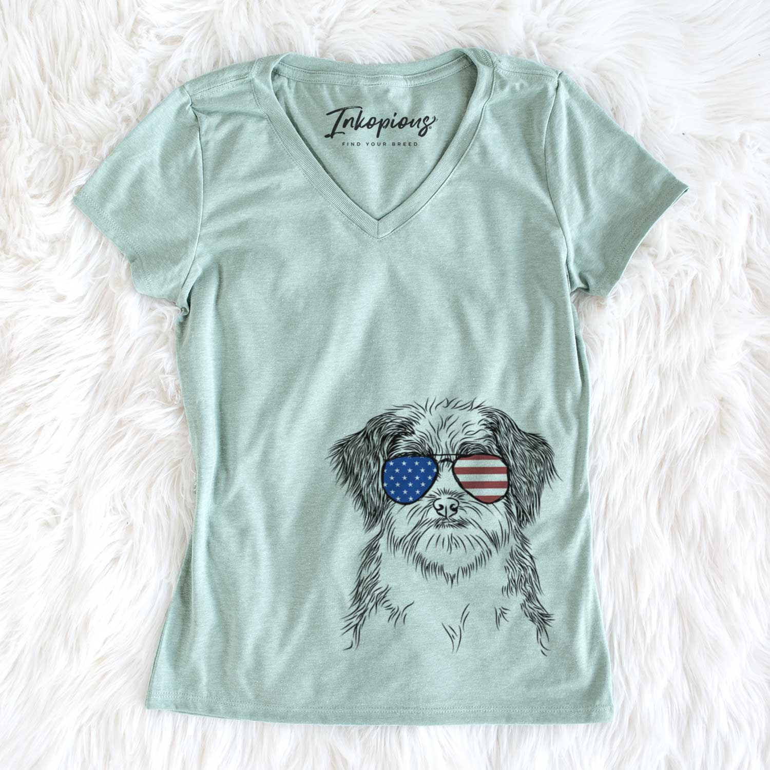 USA Asa the Havanese - Women's Perfect V-neck Shirt