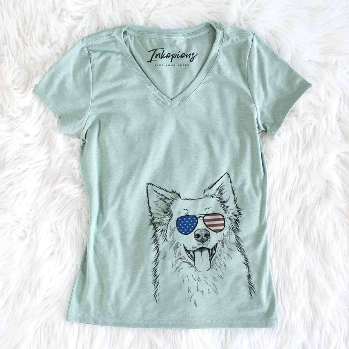 USA Aspenita the Mixed Breed - Women's Perfect V-neck Shirt
