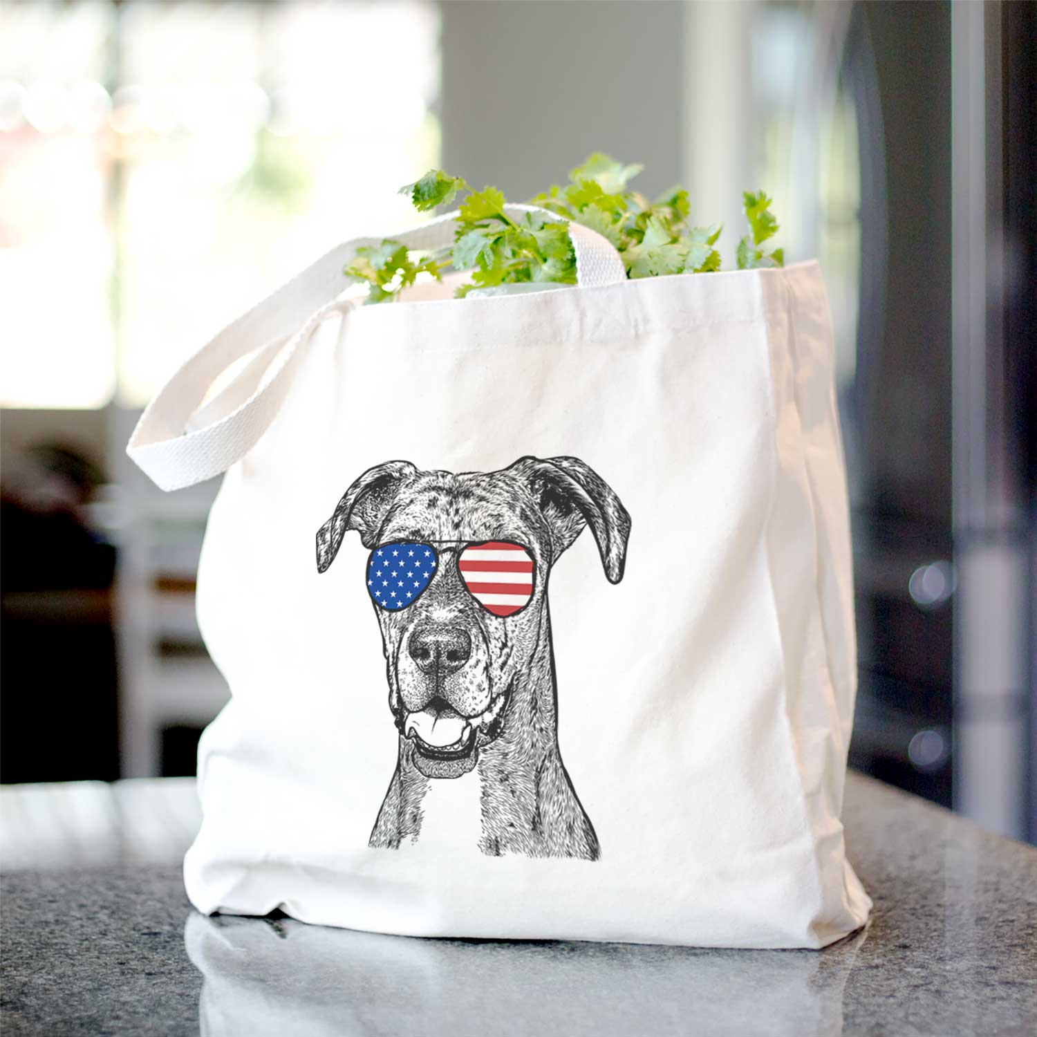 Athena the Merle Great Dane - Tote Bag