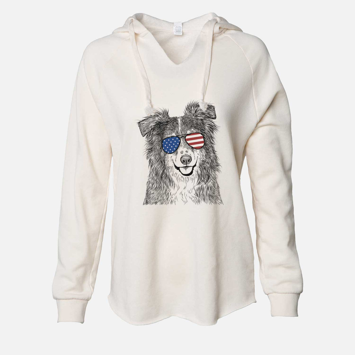 USA Aushe the Australian Shepherd - Cali Wave Hooded Sweatshirt