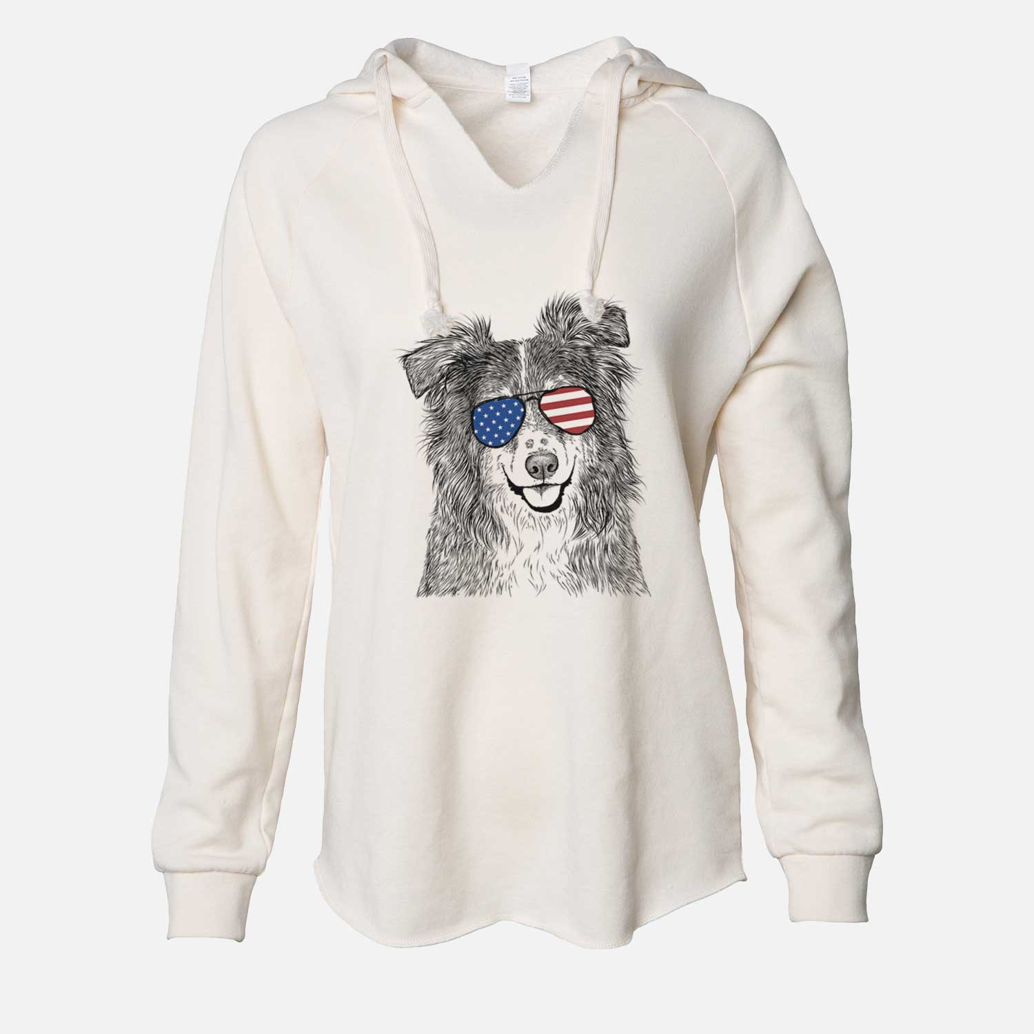 USA Aushe the Australian Shepherd - Cali Wave Hooded Sweatshirt