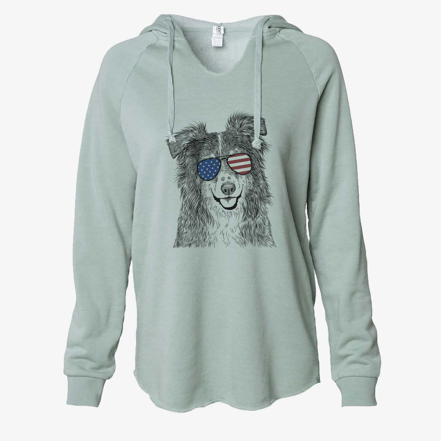 USA Aushe the Australian Shepherd - Cali Wave Hooded Sweatshirt