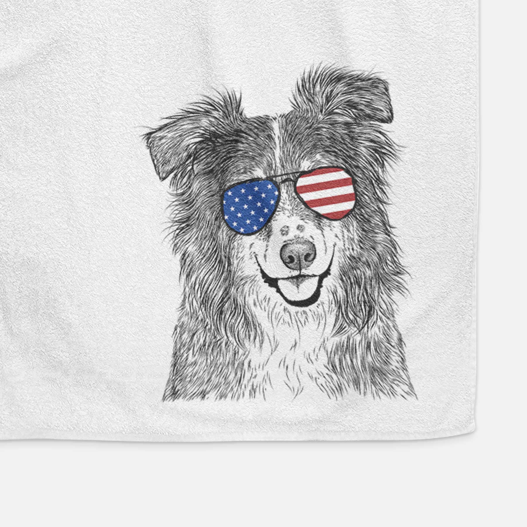 Aushe the Australian Shepherd Decorative Hand Towel