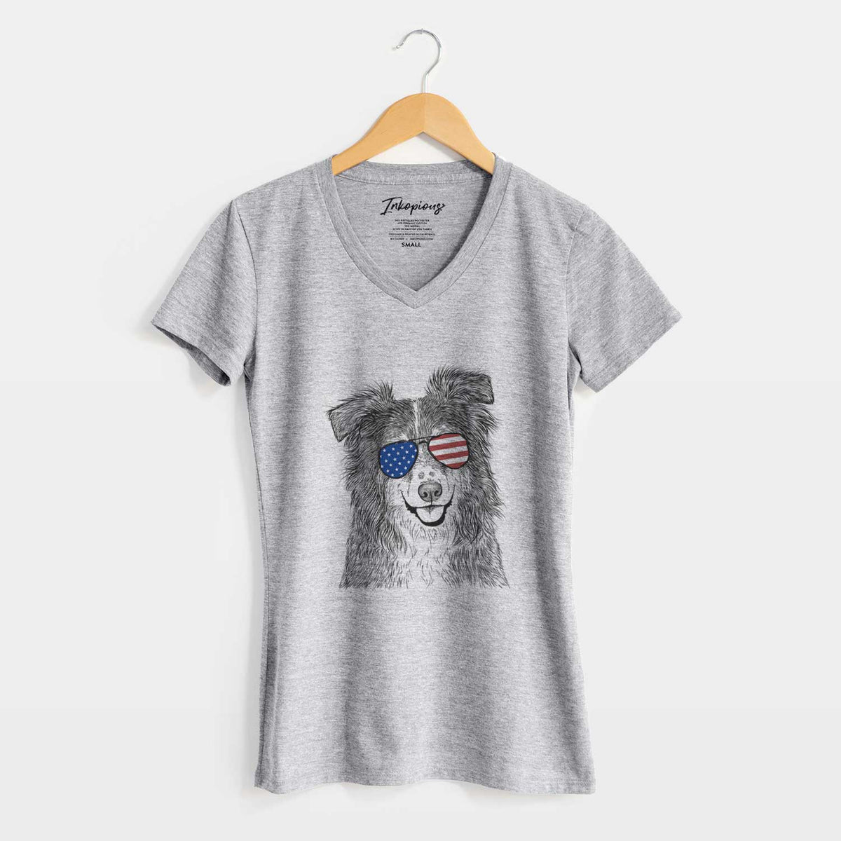 USA Aushe the Australian Shepherd - Women&#39;s Perfect V-neck Shirt