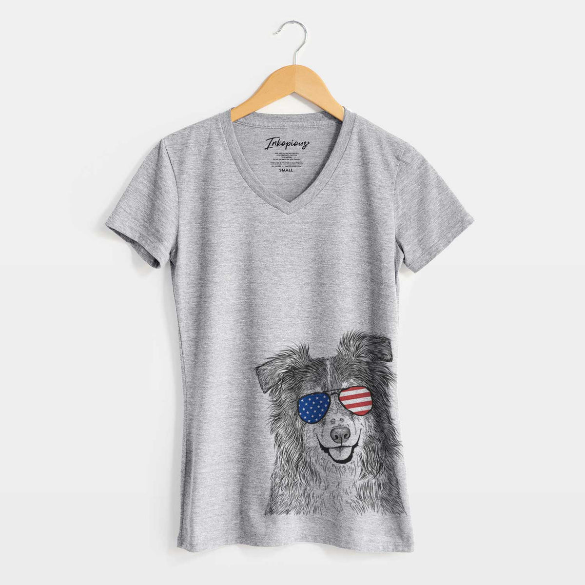 USA Aushe the Australian Shepherd - Women's Perfect V-neck Shirt