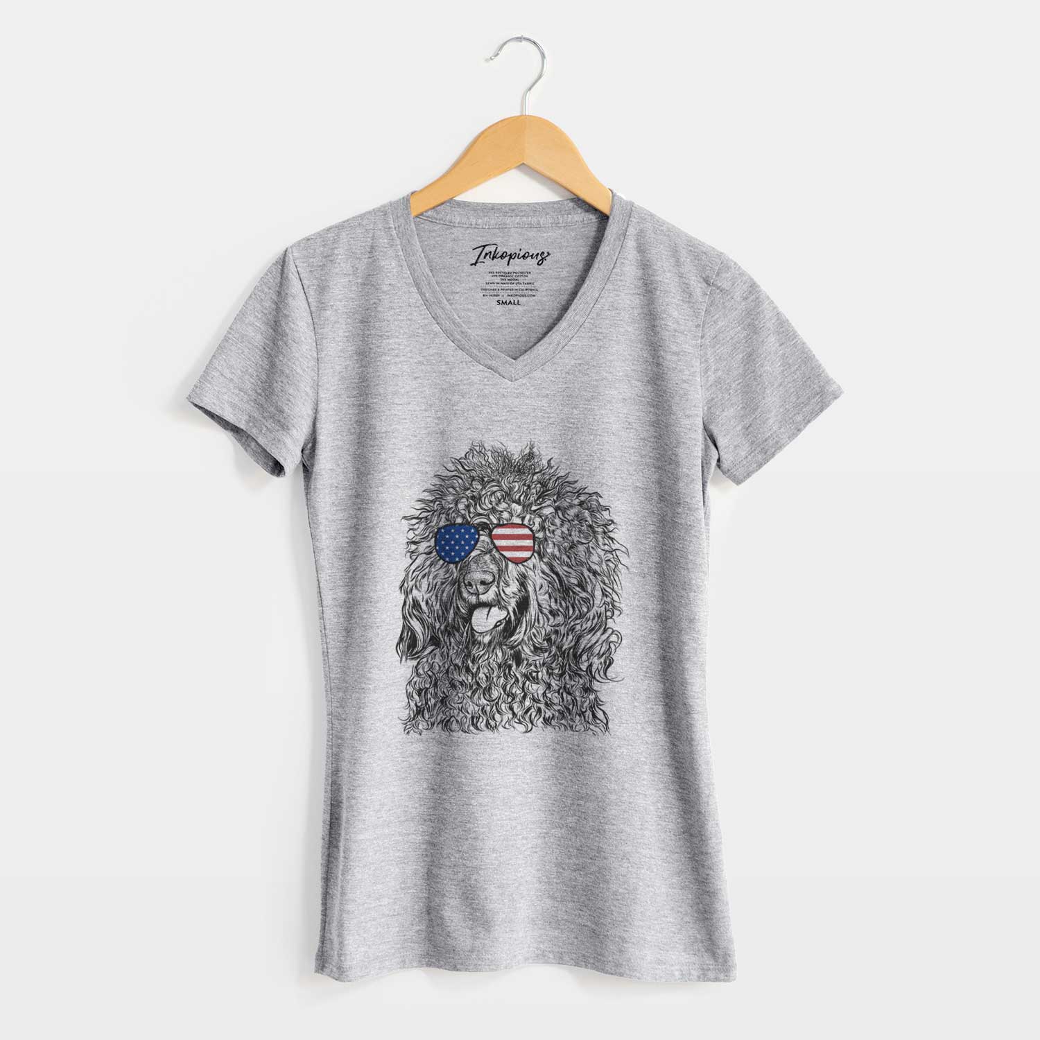 USA Babs the Barbet - Women's Perfect V-neck Shirt